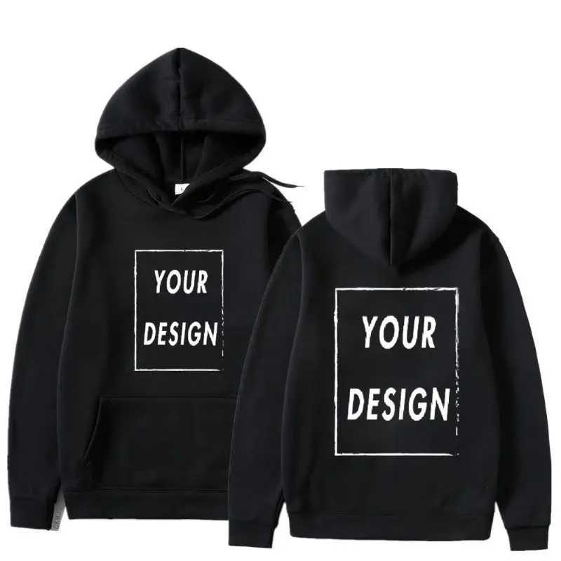POD customization Customized printed mens and womens hoodies loose casual clothing fashionable long sleeves and personalized streetwearT251112