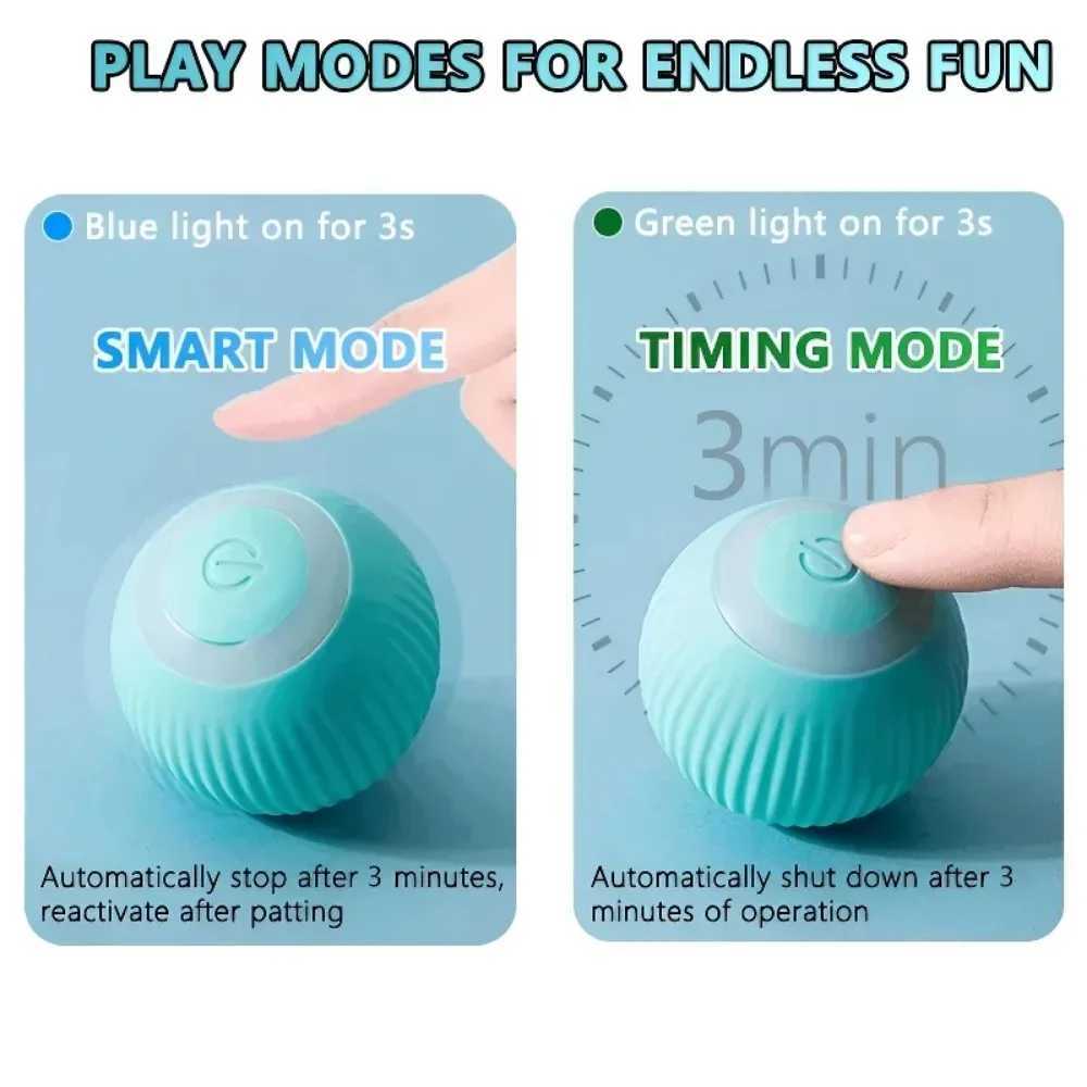 Cat Interactive Ball Intelligent Pet Cat Toy Indoor Automatic Rolling Magic Ball Electronic Interactive Cat Toy Cat Game Accessories Y250412