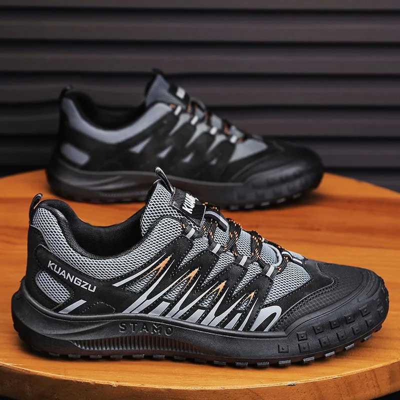 Mens 2025 New Mesh hot Breathable Casual Anti Slip Hiking for hot Men Cfortable Sneakers Lace Up Vcan Shoes Z250411