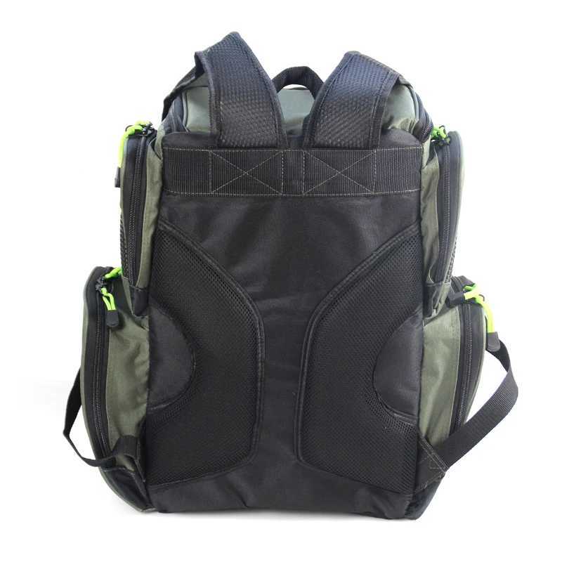 44*41*25cm Large Waterproof Fishing Tackle Rod Backpack 3 Layer Quality Fishing Bag with 4 Trays Tackle Bag Storage Z250411