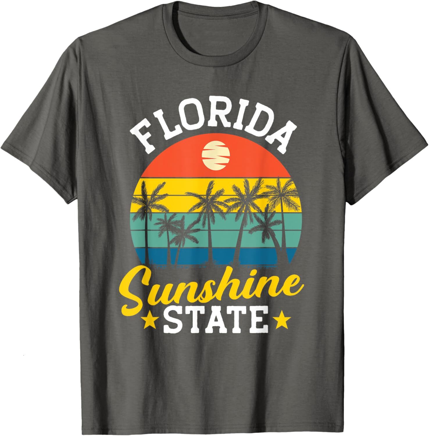 T shirt for Mens Summer Beach Lover Florida Sunshine State Graphic Tee Casual Tops Clothes Short sleeve cool