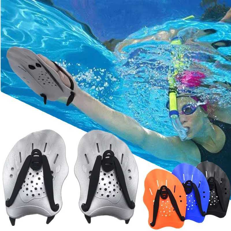 Children and adults water sports inflatable swimming paddle training swimming training tools hand net glovesY250412