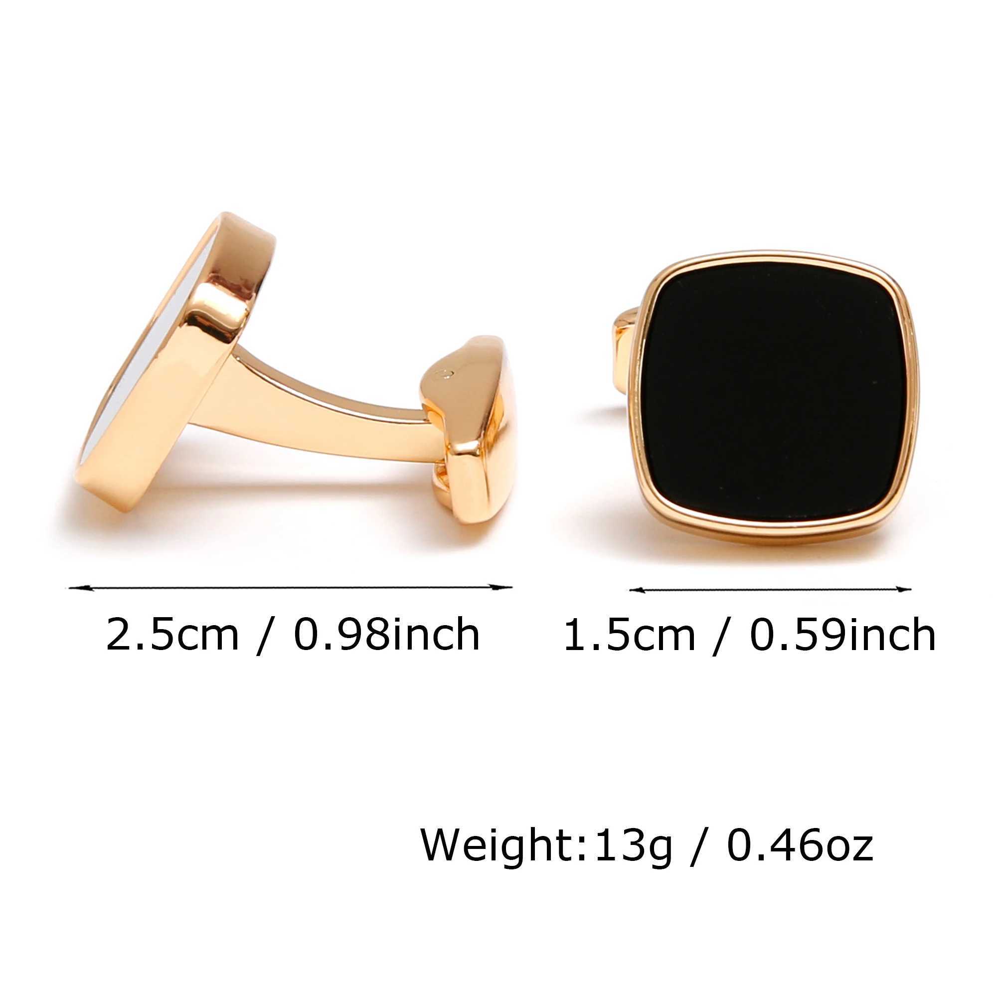 Mens cufflinks 2023 TOMYE XK23010 classic casual black gold square button formal dress shirt cufflinks wedding giftT250412
