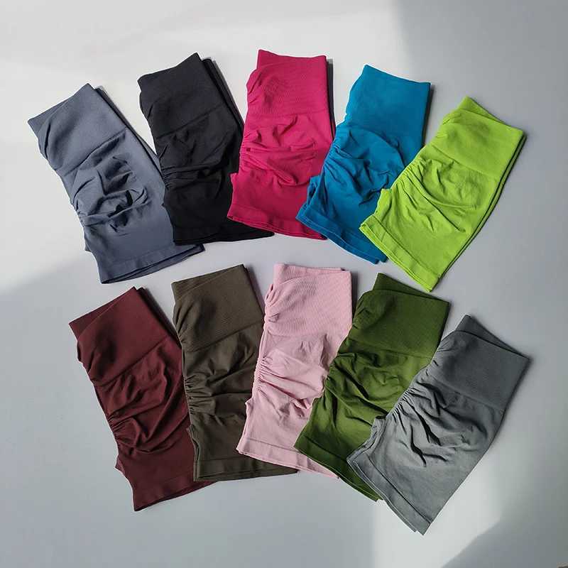 Peach Hip Yoga Shorts Womens Sports Three Season Shorts Running High Waist Tight Fitness Shorts High Elasticity Hip Lifting Summer Y250412