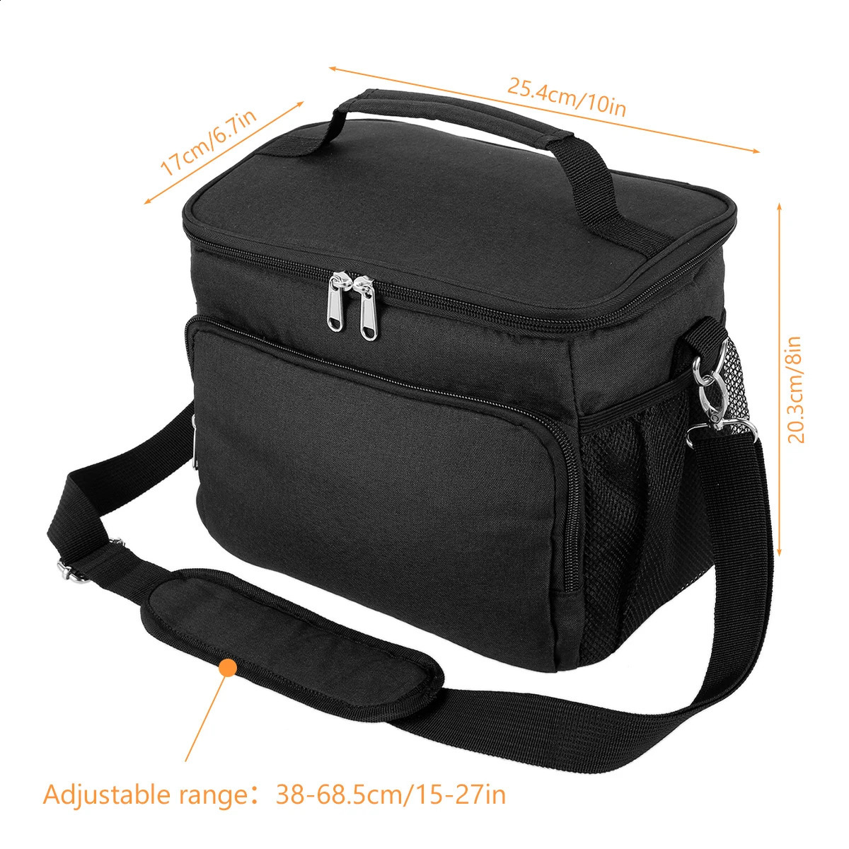 Insulated lunch bag mens large cooler bag reusable lunch box waterproof and leak proof lunch organizer 250410