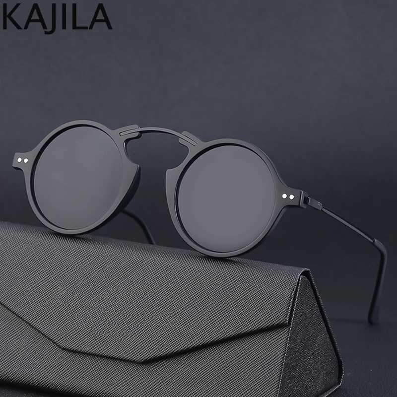 Vintage Small Round Steampunk Sunglasses Men 2025 Luxury Brand Punk Sun Glasses For Women With A Case Gaming Computer Eyeglass Z250411