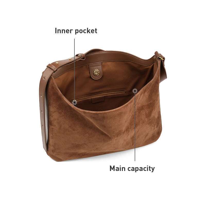 LA FESTIN Original Tote Large Capacity Shoulder Crossbody New 2023 Women's Bag Suede Ladies Leather Messenger Bag