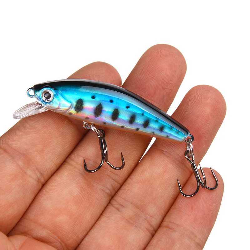 Minnow Fishing Lure 5.5/7.5cm 6.5/10g Sinking Artificial Hard Bait Bass Wobblers Lures Crankbait Pike Treble Hooks tackle Z250411