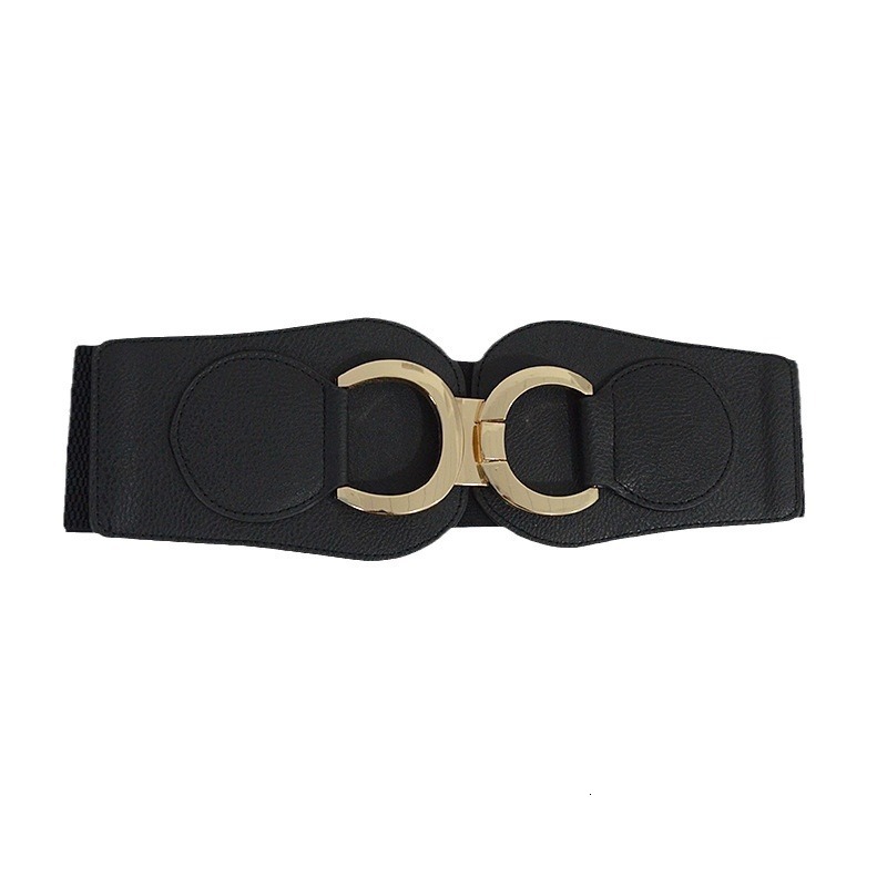 New autumn winter women's waist belt, casual slim fit, elastic and wide waistband, paired with coat