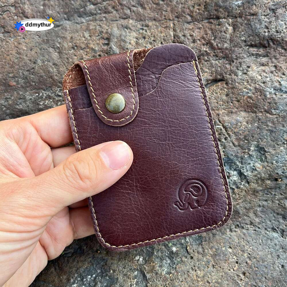 Slim Mens Holder Wallet Credit Bank Cardholder Cow Leather Bus Card Case ddmythur