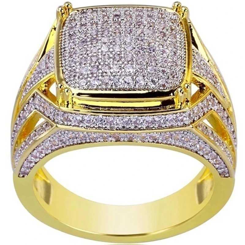 European and American Trent Crystal Inlaid Womens Ring Banquet Fashion Busin Ring JewelryXJ250412