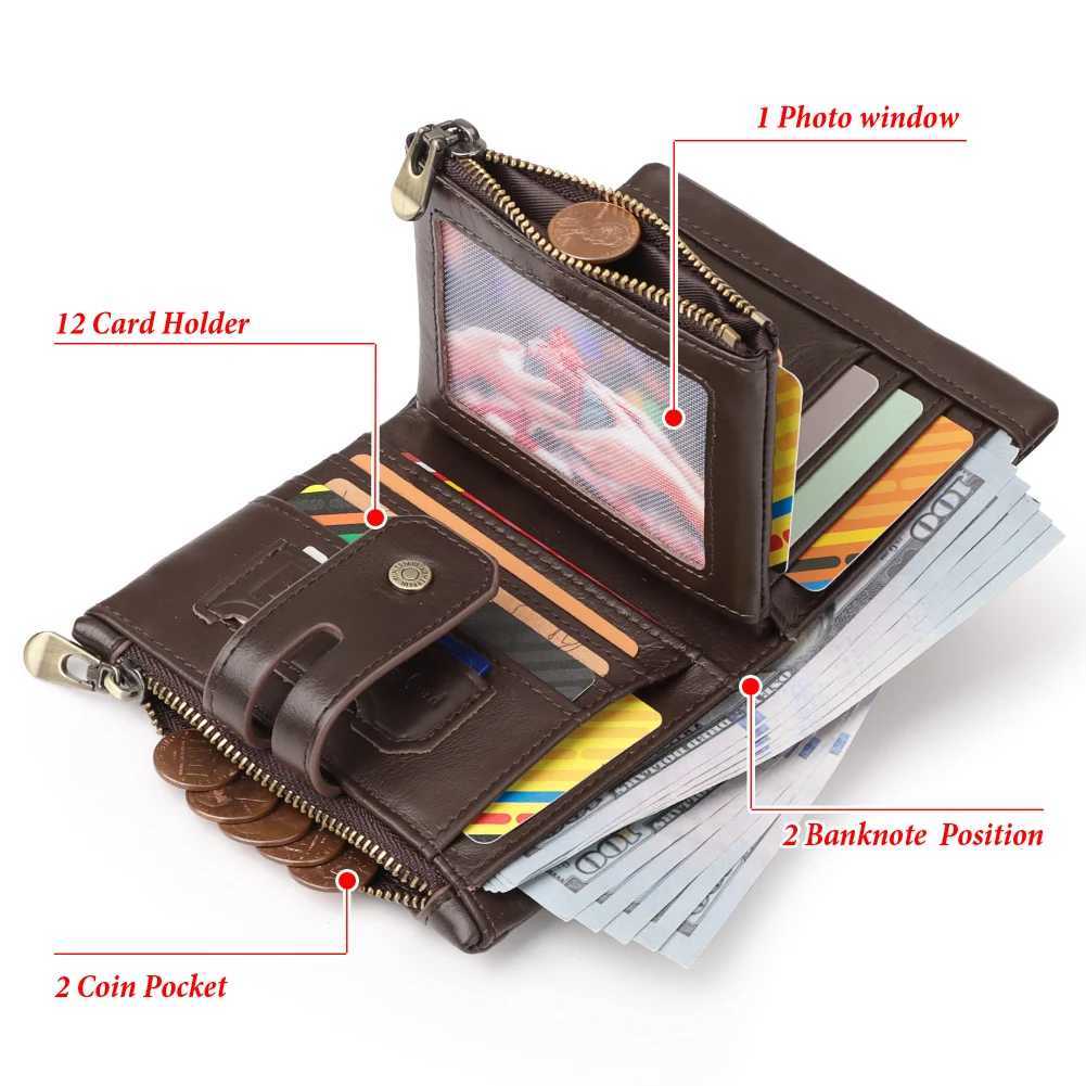 HUMERPAUL Mens High Quality Wallet Short Fashion Bifold High Capacity Cardholders Mens Leather Wallet Z250411