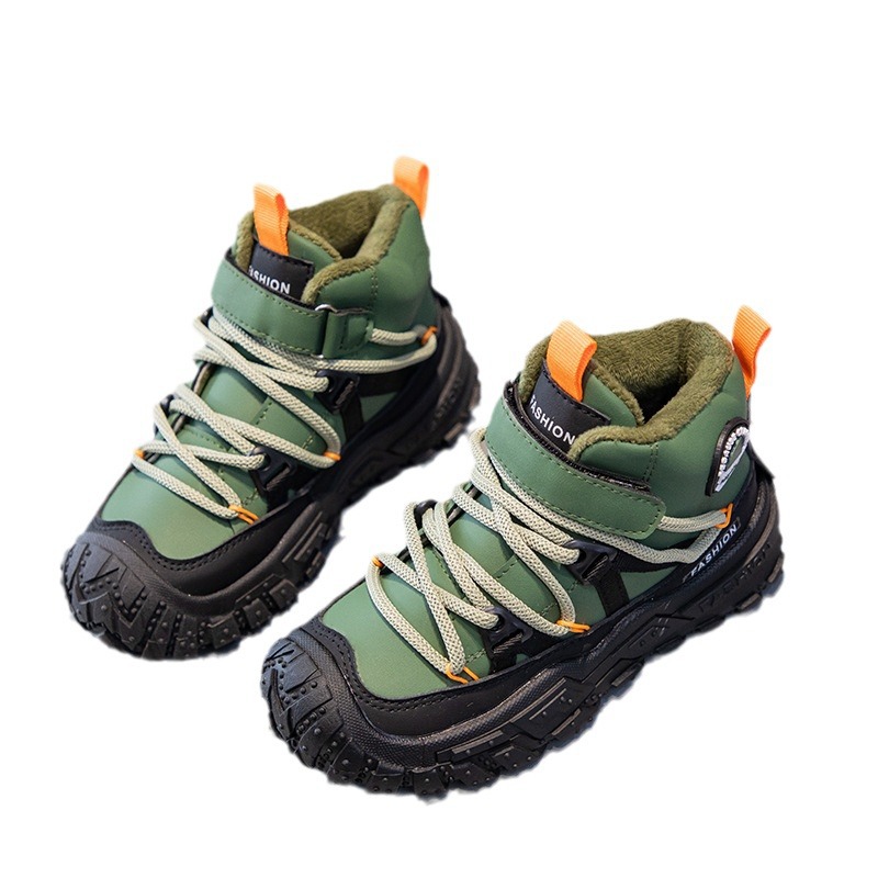 Children's Sneakers Kids Autumn Winter Boys Sport Shoes Plush Cashmere Warm Lined Boots Kidszworld Studnet Shoes Teen Snow Boots Big Sizes 26 - 3