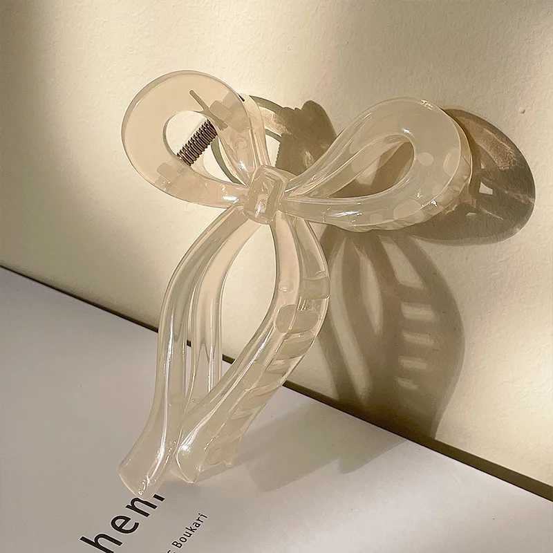 1 new jelly colored bow clip hair behind the headband shark clip sensation simple large hair clip Y2504012