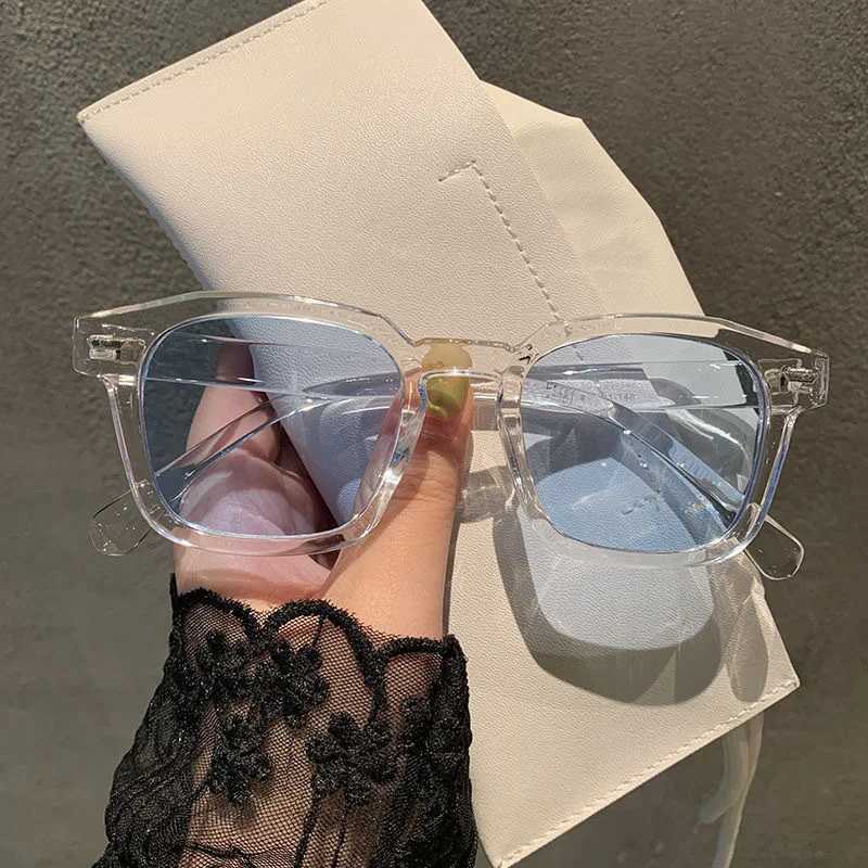 Square Vintage Sunglasses Woman Brand Designer Retro Sun Glasses Female Fashion Rivet Red Blue Mirror Style Oculos De SolC250411