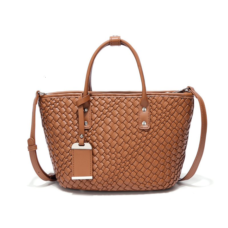 Woven Bag Women's Vintage Fashion Large Capacity Tote Bag Designer Single Shoulder Crossbody Tote Bag