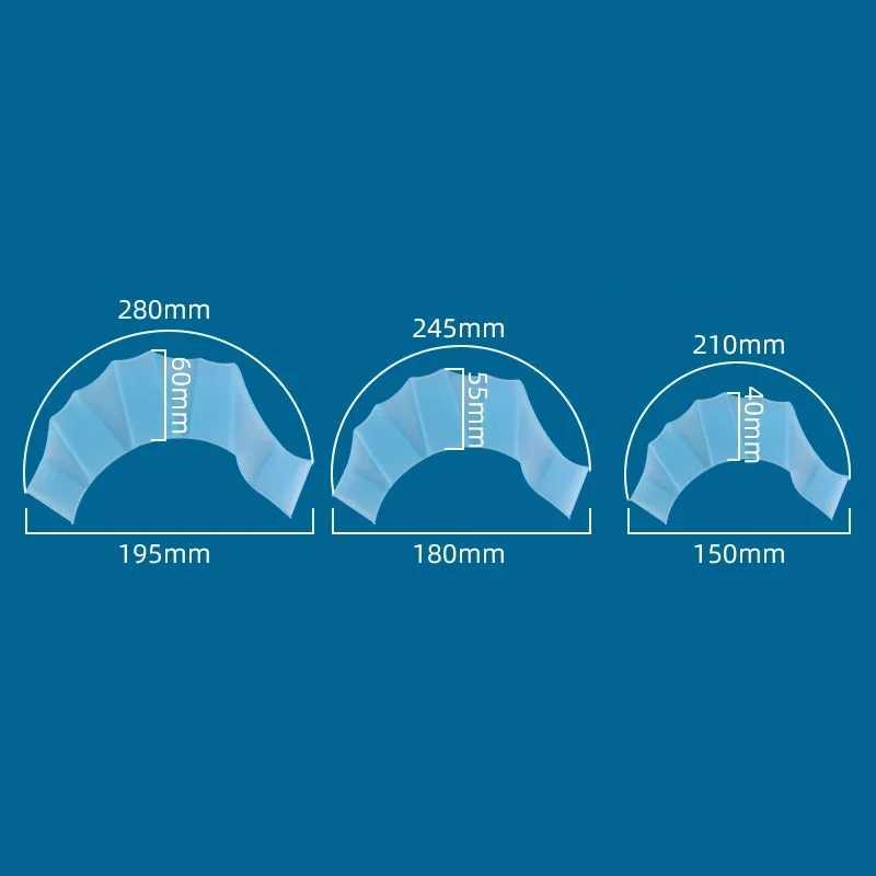 Silicone swimming fin flip cover mens childrens swimming pool sports professional training finger hand net gloves paddle equipmentY250412C
