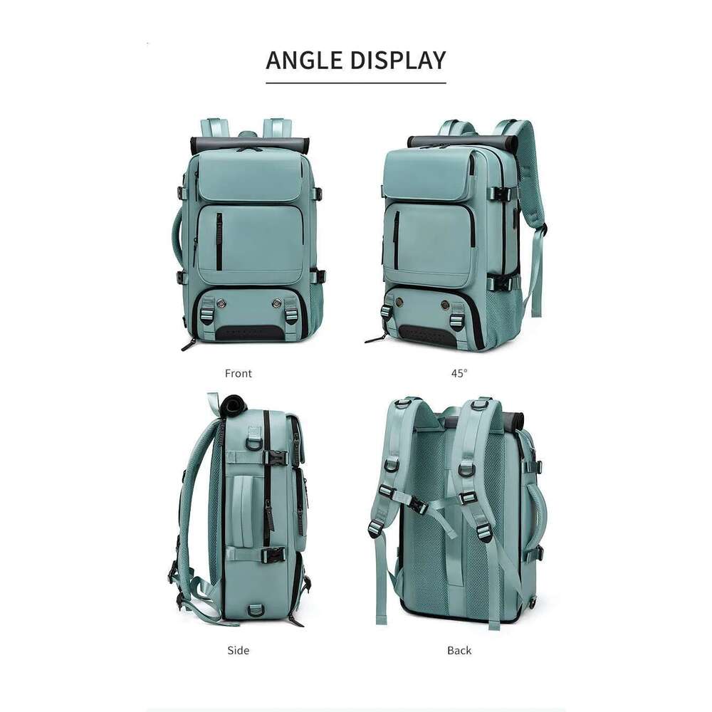 XOKY Large Boardable USB Charging Waterproof Outdoor Travel Backpack Independent Shoe Compartment 8102