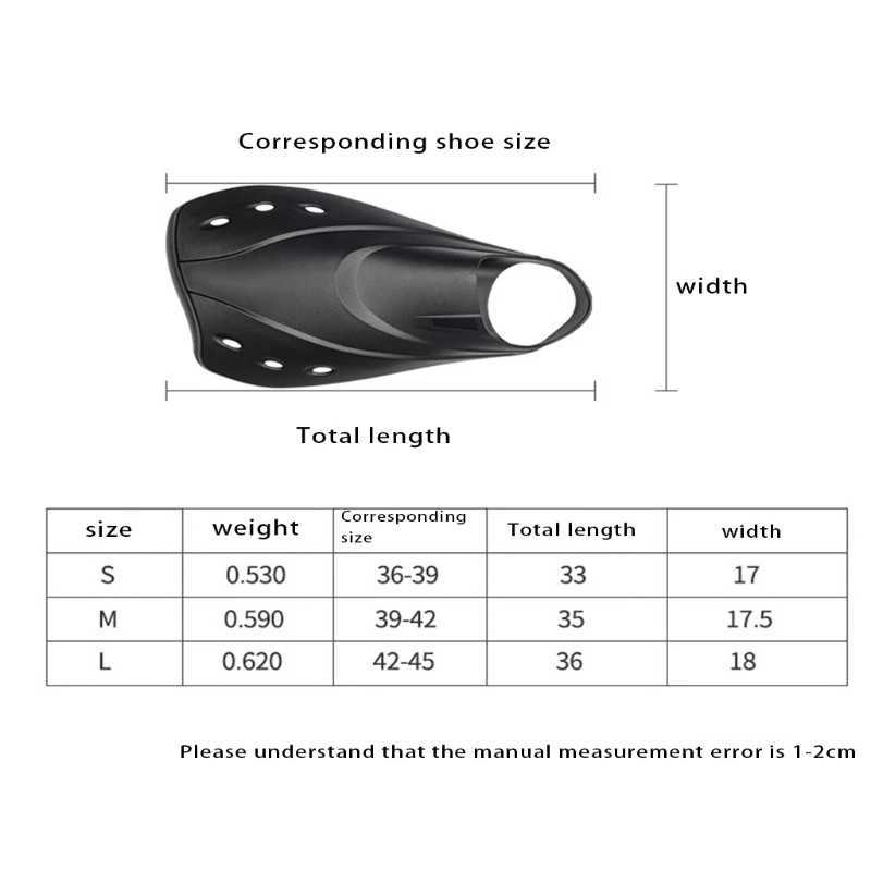 Adult short light full foot pocket travel size short blade fin flap used for snorkeling scuba diving swimming and direct transportationY250412