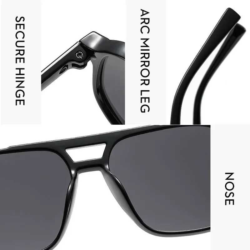 Leonlion Punk Double Bridge Sunglasses Women Square Vinatge 2024 Eyewear Women Retro Simple Sun Glasses Women Gafas De Sol MujerC250411