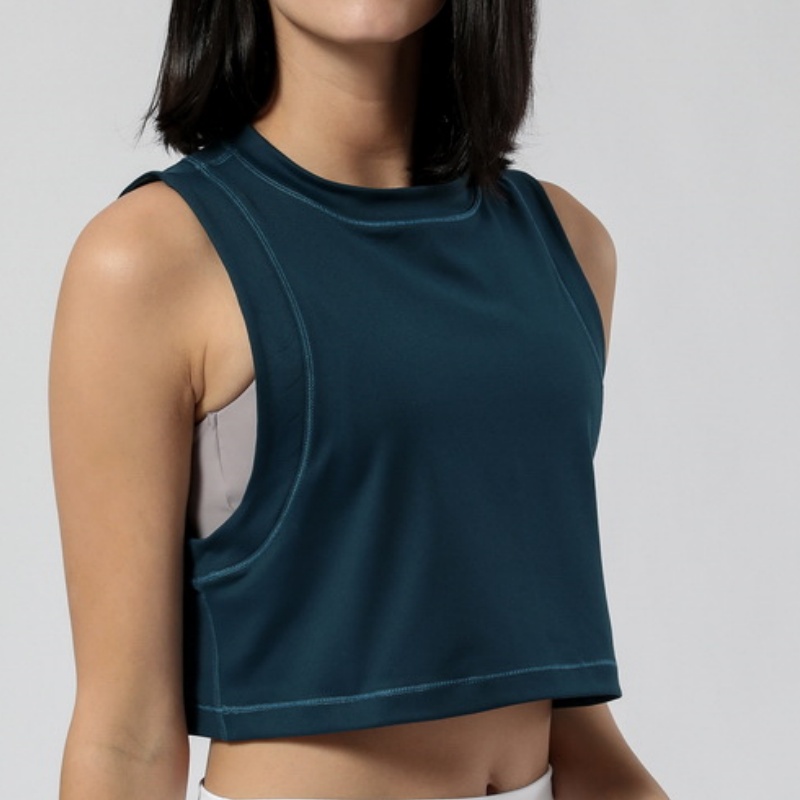 New Tie Dye Print Loose Fit Sports Vest Women Summer Yoga Vest Short Style Belly Exposing Running Fitness T-Shirt Pads Not Included