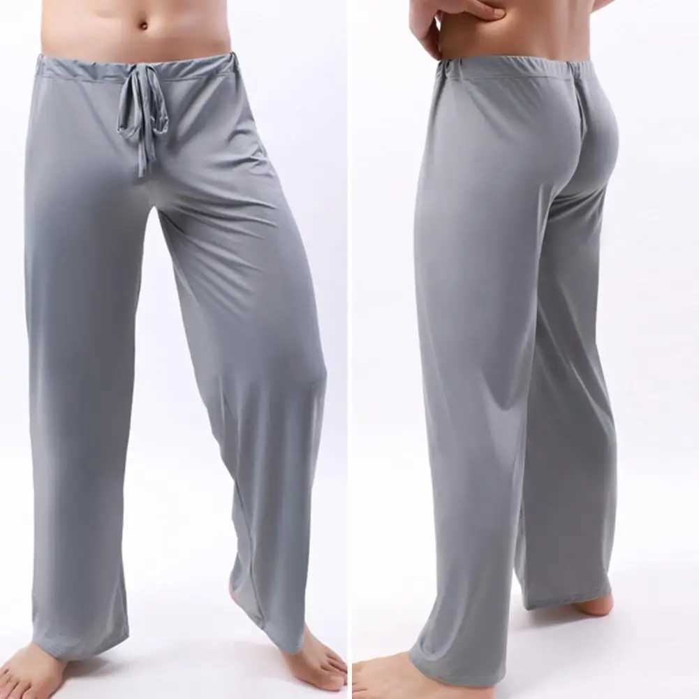 Mens yoga pants solid color elastic waistband low waist Trouser fitness training jogger loose and relaxed beach casual sports pants W250411