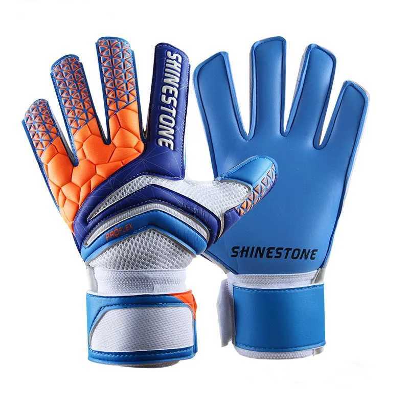 Professional childrens soccer goalkeeper gloves mens and womens soccer goalkeeper gloves anti slip thick latex gloves finger protectorsXJ250412