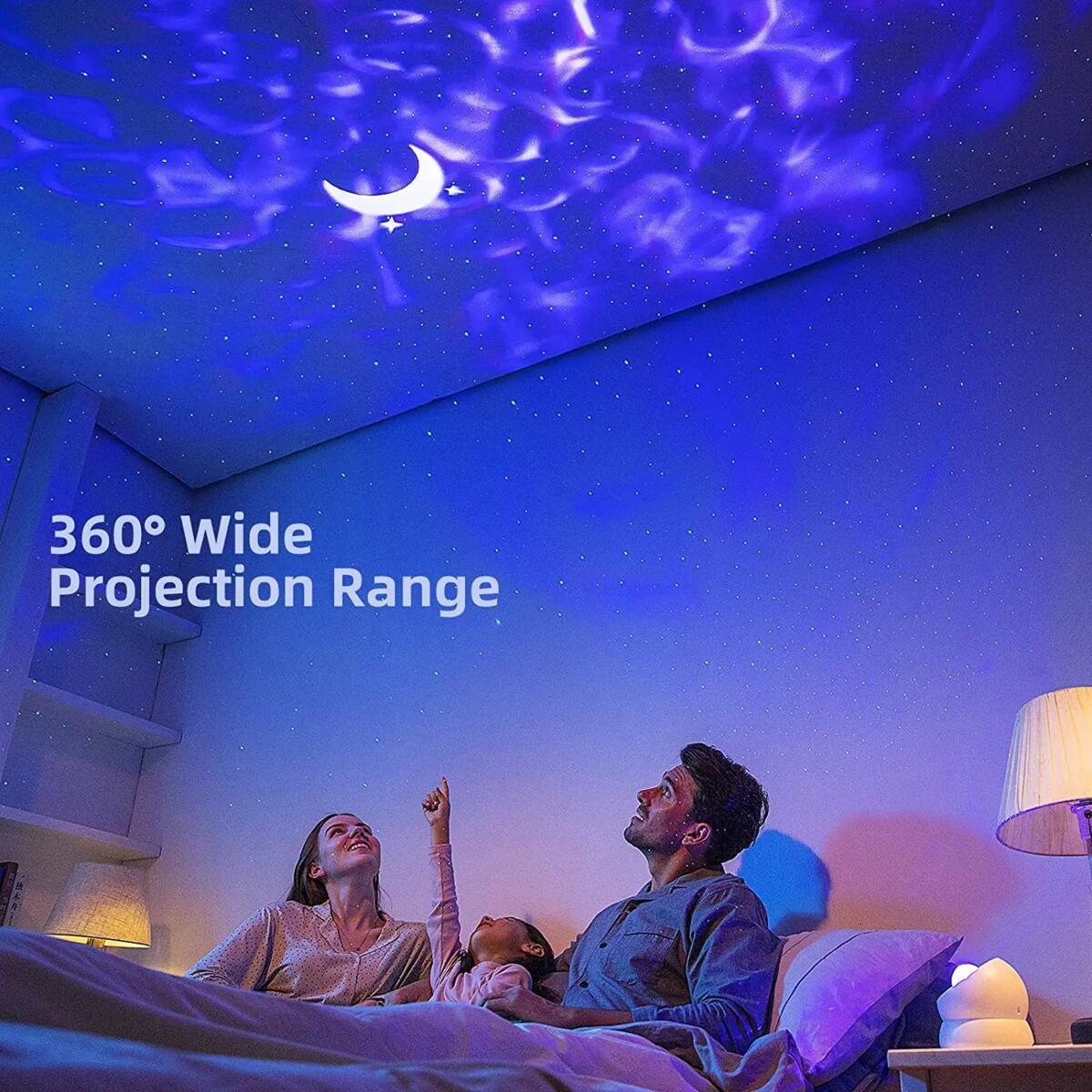 FL- Voice-controlled Moon Star Light intelligent APP control night light can rotate LED projector light, companion sleep to help sleep night light,