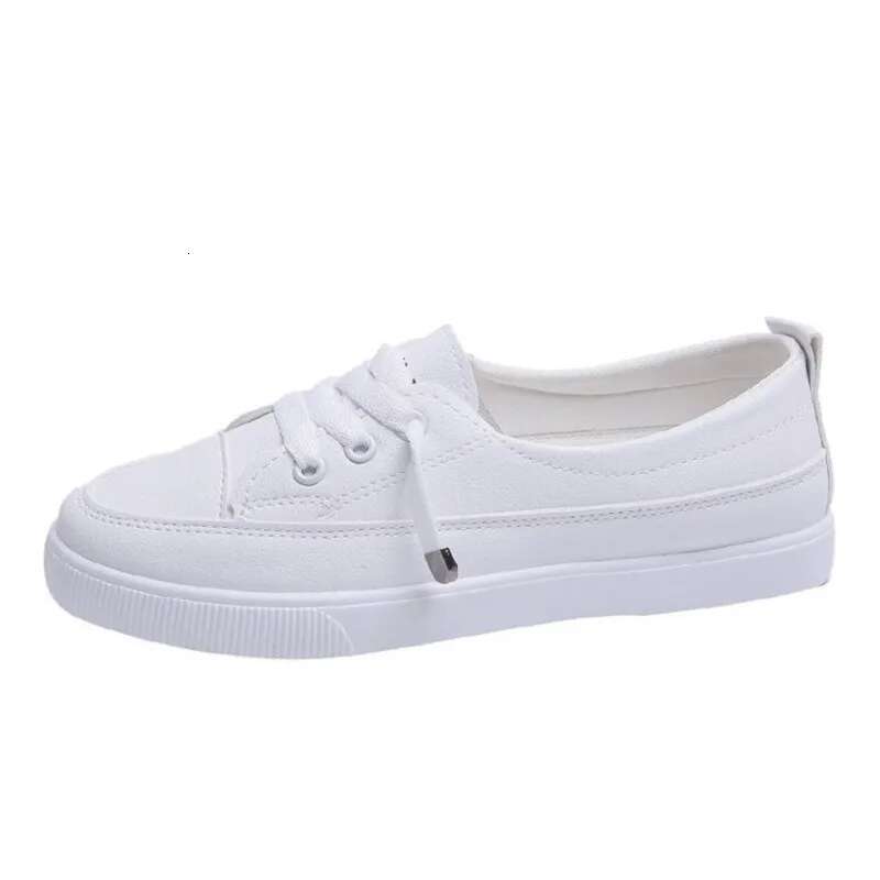 2025 Summer New Women's White Rubber Sole Vulcanized Sports Flat Shoes Women's Leather Designer Fashion Sports Shoes