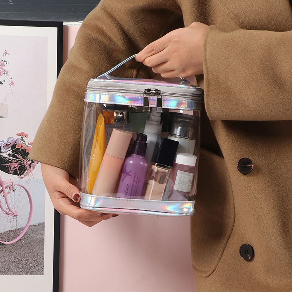 High quality transparent makeup bag transparent makeup bag for travel or daily use waterproof beach bag sunscreen and skincare store 250410
