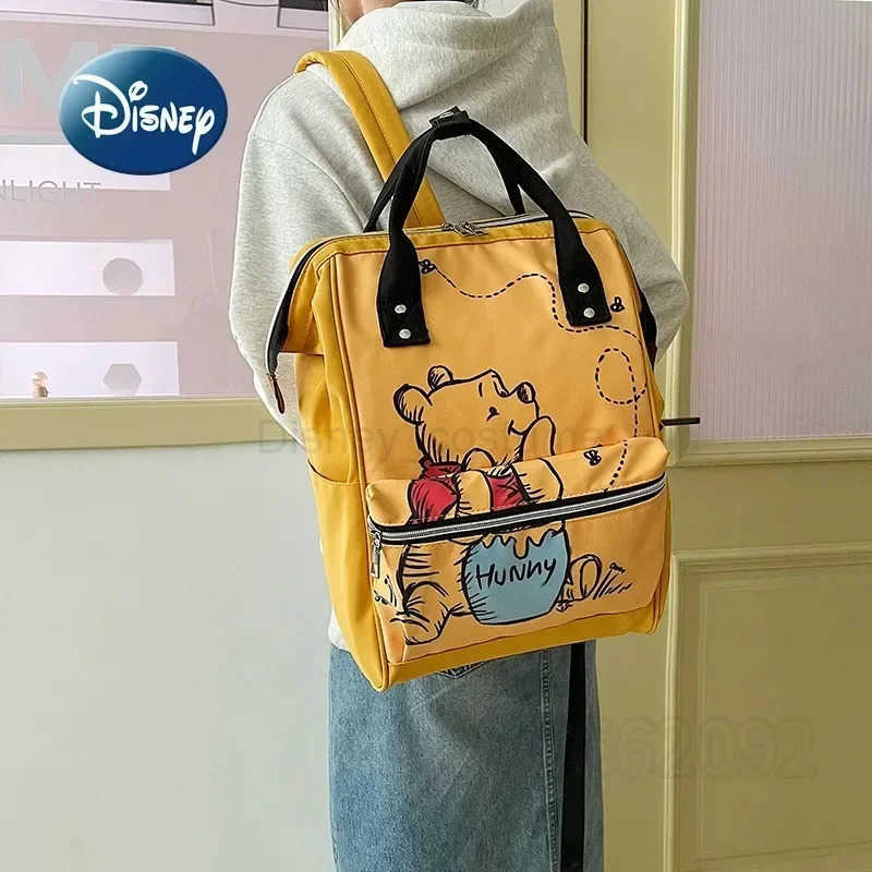 Disney Large Volume Pixar-Inspired Winnie-The-Pooh Patterned Toddlers On-the-GO Backpack Perfect Companion for Little Explorers X250412