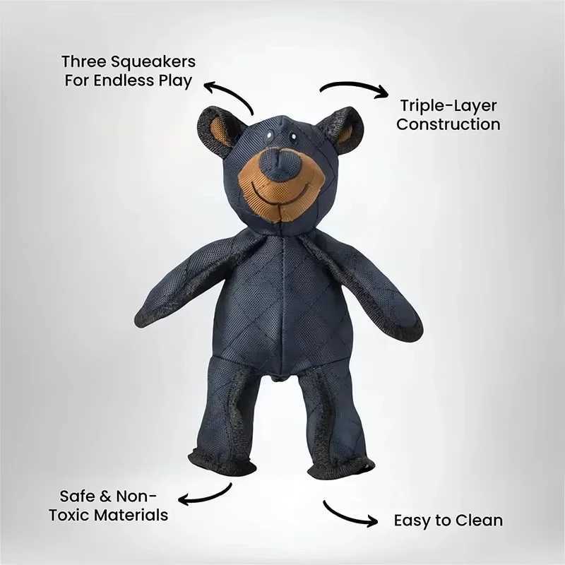 Unbreakable Extreme Bear Toy Dog Chewing Non Destructive Plush Dog Squeezing Toy Durable Heavy duty Chewing Toy Z250412