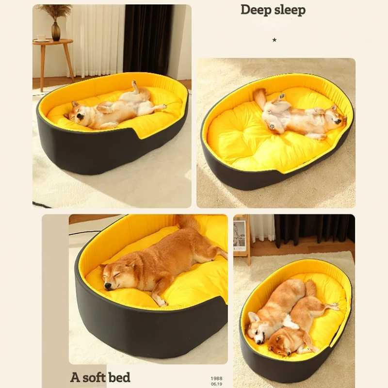 Dog mat cooling double-sided suitable for all seasons large size super large dog bed house sofa dog house soft wool pet dog and cat mat X250412