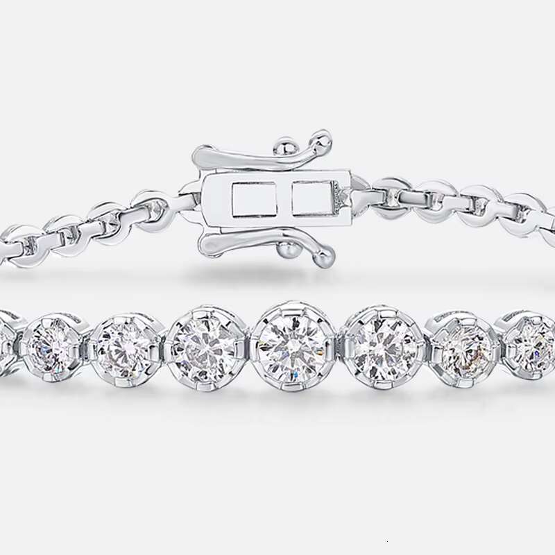 Custom 925 Silver 2 3 4 Mm Iced Out Vvs Gra Certified Lab Grown Diamond Moissanite Bracelet Tennis Chain Men Women Fine Jewelry