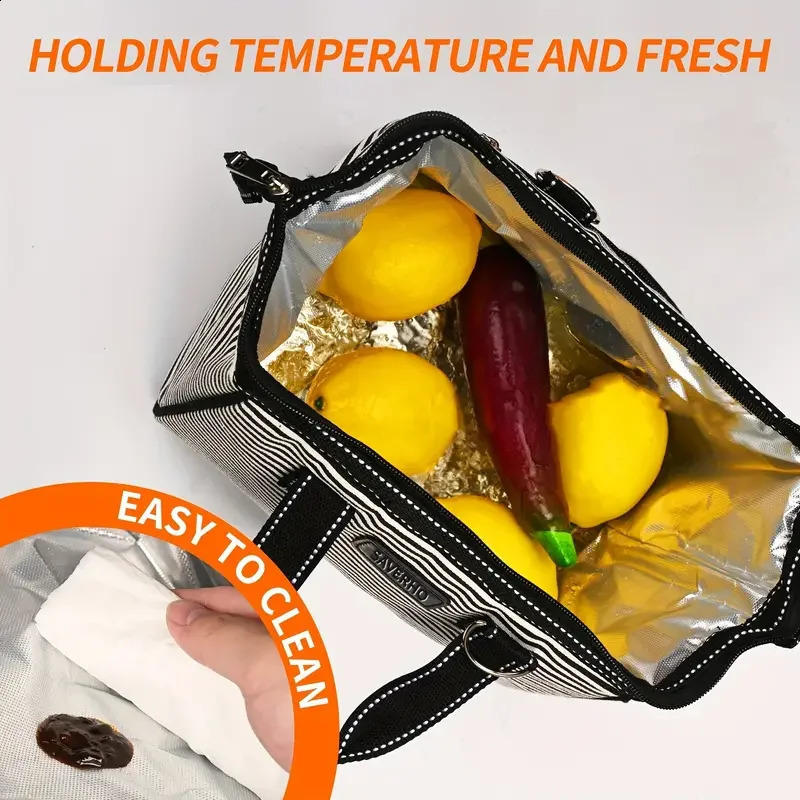 Insulated lunch bag womens cooler bag insulated soft adult lunch handbag cooler bag workplace picnic 250410