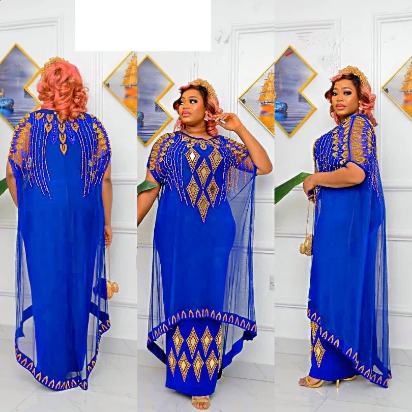 African womens traditional clothing Dashiki Ankara Kaftan Muslim wedding party long dress plus size 250411