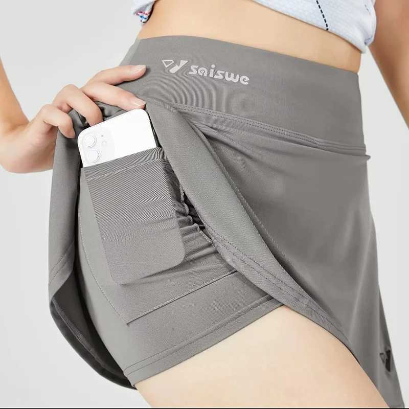 Womens Tennis Culottes Sports Skirt with Skorts Badminton Table Tennis Skorts Breathable Leak proof Yoga Golf Jogging Skirt Y250412