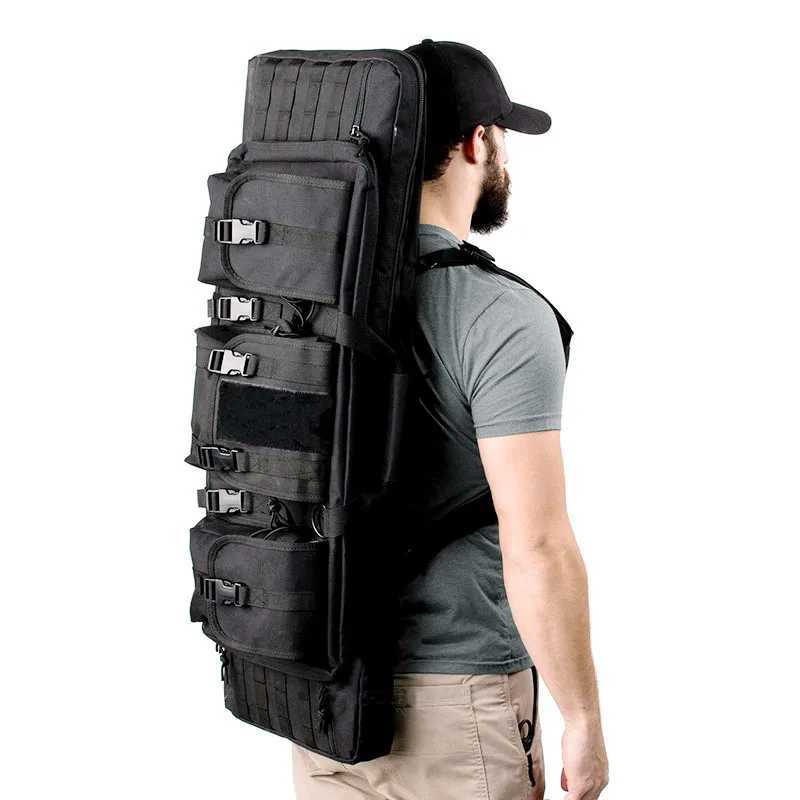 130cm/52inch Length Outdoor Bags 600D Oxford Dual Cabbeen Fishing Bag CS Airsoft Bags for Women Men Fishing Hunting Hiking Sport Z250411