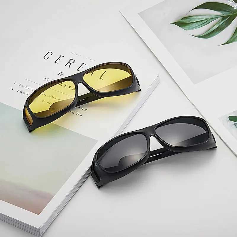 Anti-Glare Night Vision Driver Goggles Fashion Sunglasses Cycling Goggles Night Driving Enhanced Light Glasses Car AccessriesC250411