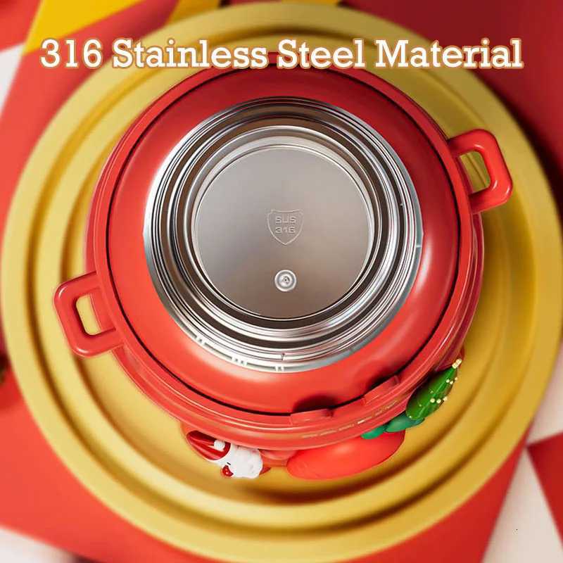 Christmas 500ML Display Temperature Christmas Thermal Cup with Cup Sleeve Leak-Proof Children Straw Water Bottle Xmas Gifts Decoration Y251112