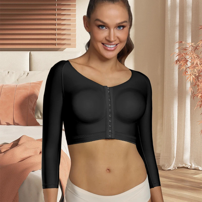 Firm Shaper Bra Women Breast Augmentation Post Op Surgery Long Sleeves Upper Arm Slimming Shapewear Tops Faja 251111