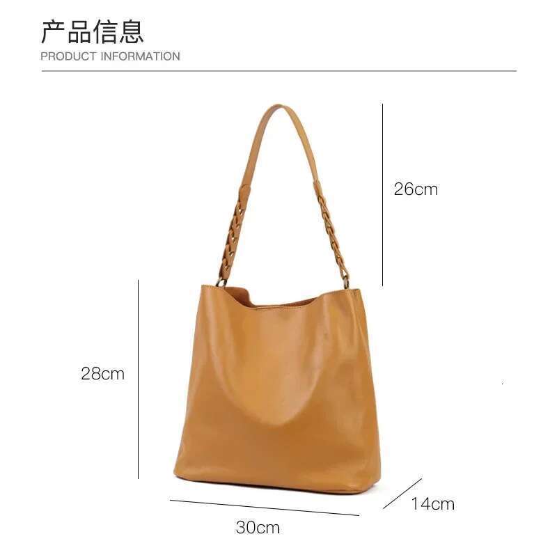Women's Handbag Niche Design Tote Leather Large-Capacity Fashionable Simple Bag
