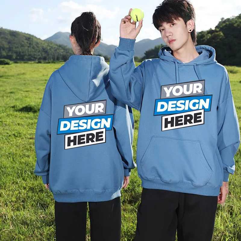 POD customization long sleeve pullover sweatshirt men and women drawstring cap sweatshirt top 93 cotton 7 spandex 700gsm LS-355 Winter HoodiesT251112