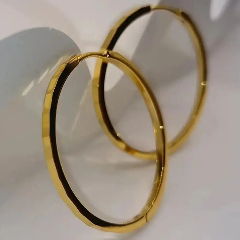 925 sterling silver plated 18K gold ring earrings for women and girls wedding engagement party gifts smooth ear buckles 250409