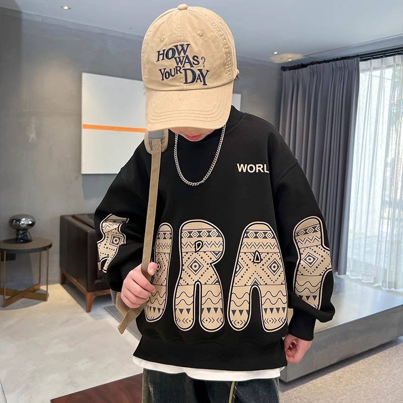 Ddmyshoesvip Boys Clothing Brand Hoodie New Spring Top Mid Size Children S Autumn Clothes Trendy And Explosive Street Style