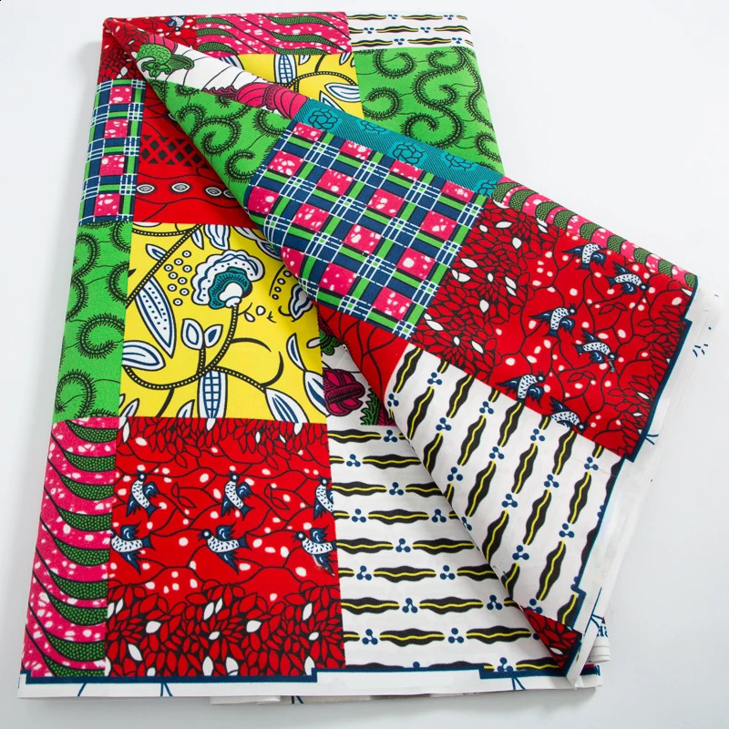 d Veritable 100% Original Real Wax Nigeria Ankara Wax Fabrics Block Prints Batik Dutch High Quality Sewing Cloth 250407