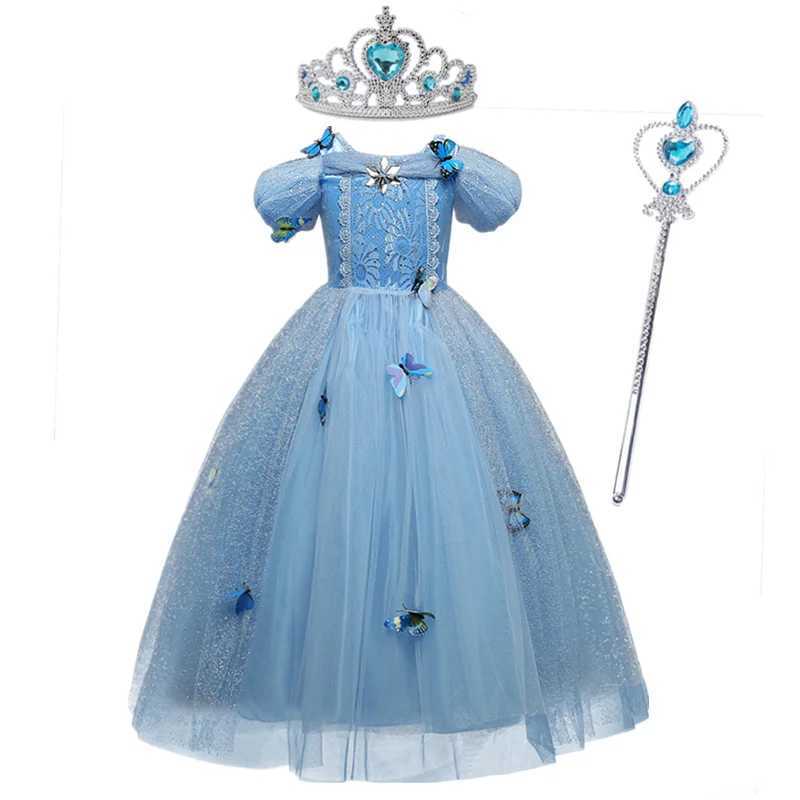 Disney Girl Princess Dress 2023 Girl Encanto Role Playing Princess Elsa Dress Childrens Birthday Party Halloween Carnival Party Fancy DressXJ250411