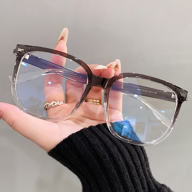 Designer luxury 30377 Ultra-light Plain TR90 Glasses Frame Large Square Full Frame Blue Light Blocking Glasses for Men and Women Fashionable High-end 