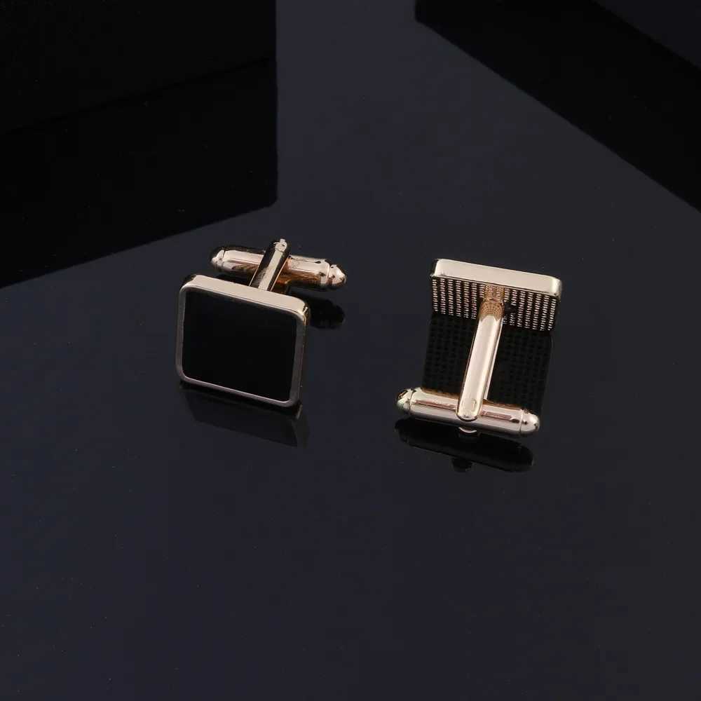 French square cufflinks fashion mens business banquet set shirt cufflinks buttons luxury wedding cufflinks gift 2024T250412