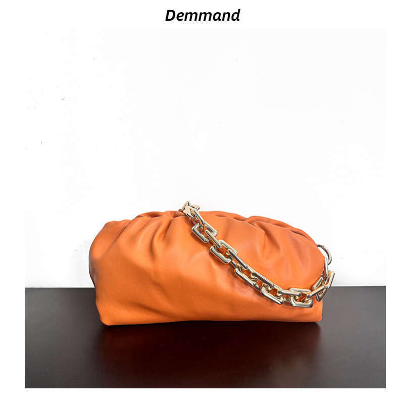 Genuine Cloud Chain 2023 New Dumpling Soft Leather Cow Armpit Bag Trendy Single Shoulder Crossbody